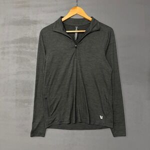 Vuori Ease Performance 2.0 Half Zip Stretchy Grey Pullover Men's Jacket Small